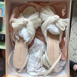 Loeffler Randall Dahlia Pearl Pleated Bow Heel